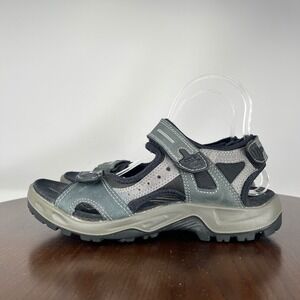 Ecco Receptor Technology Sandal Women 40 / 9 Gray Leather Outdoor Comfort Hiking